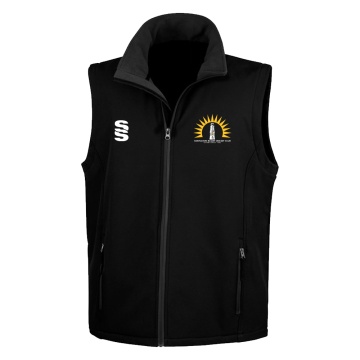 Core Printable Softshell Gilet Male: Black