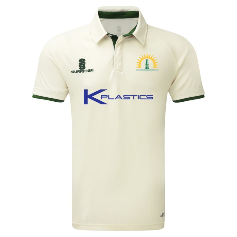 Ergo Cricket Shirt - Short Sleeve : Green Trim